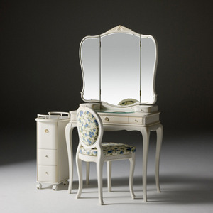 三面鏡ルーシー　ホワイトアンティーク色