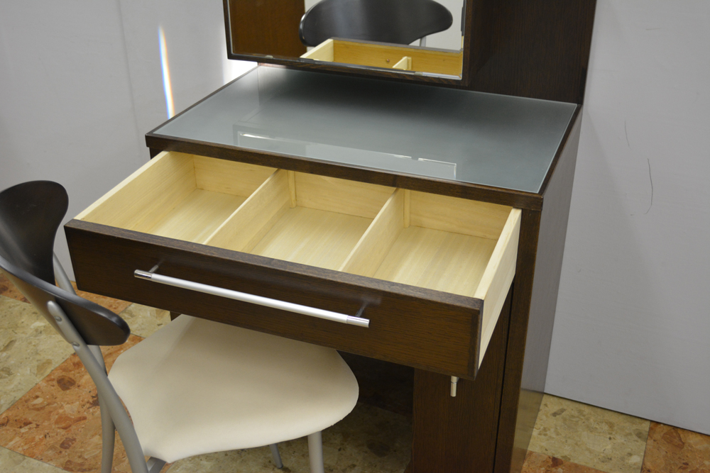 収納一面鏡ビームス　ウエンジ色引き出し.jpg