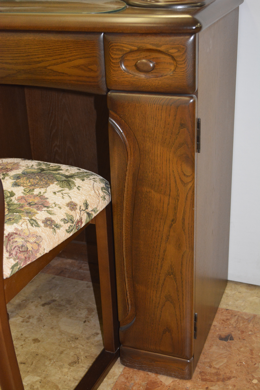 一面鏡スワン ナラダーク色 - 鏡台・ドレッサーの専門店 大川の田中鏡台店